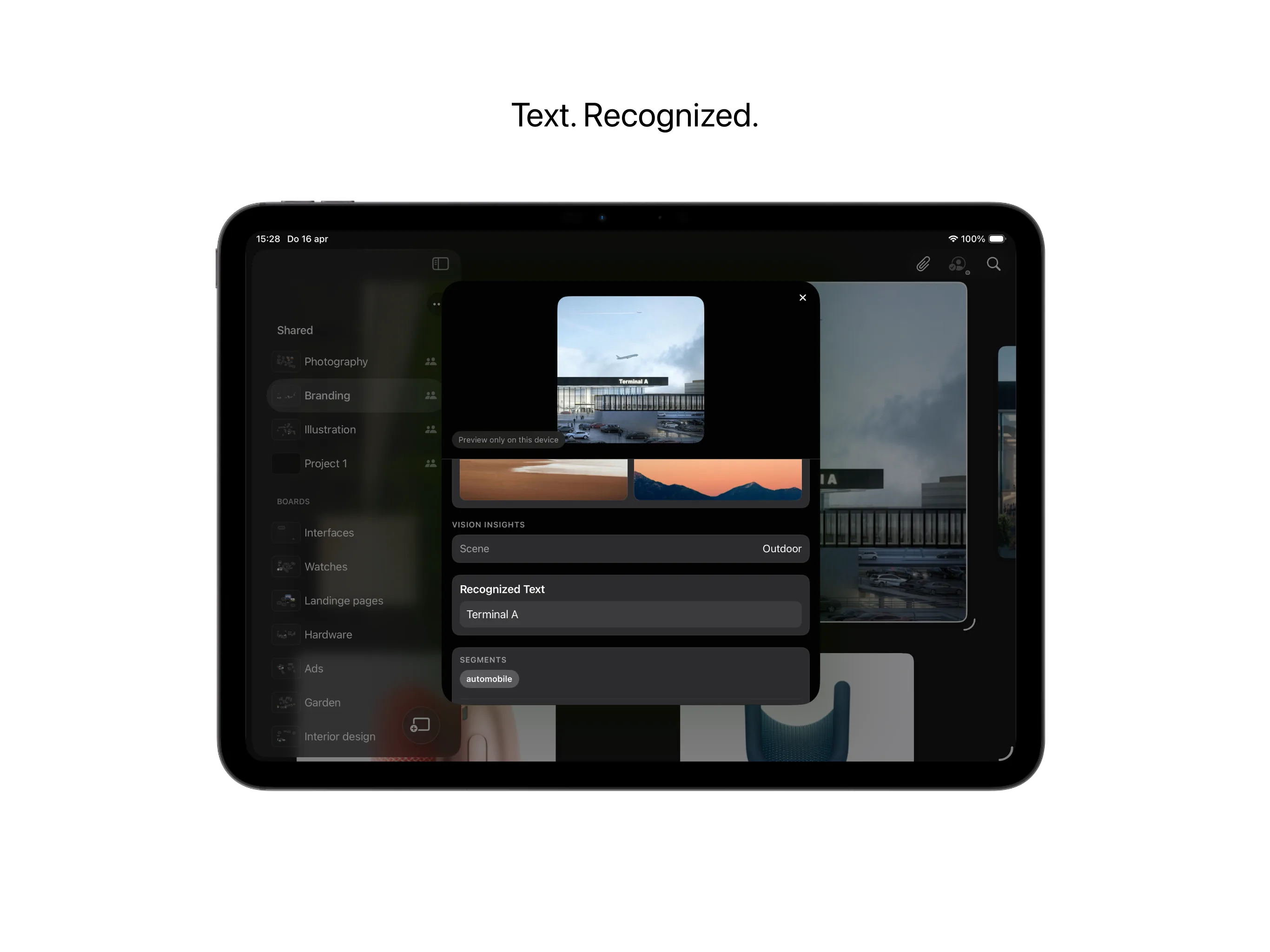 Reference browsing flow on iPad