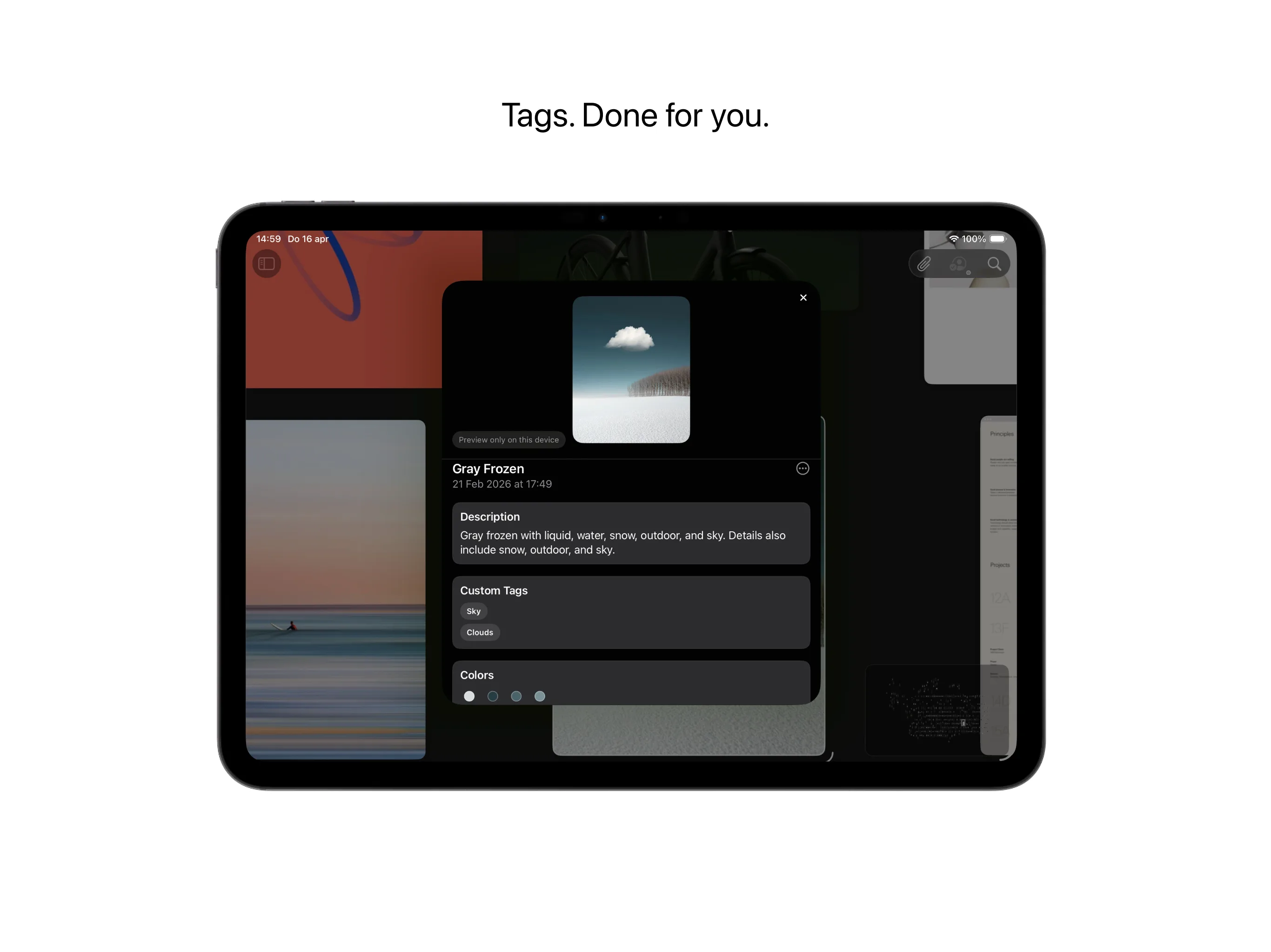 Reference organization flow on iPad