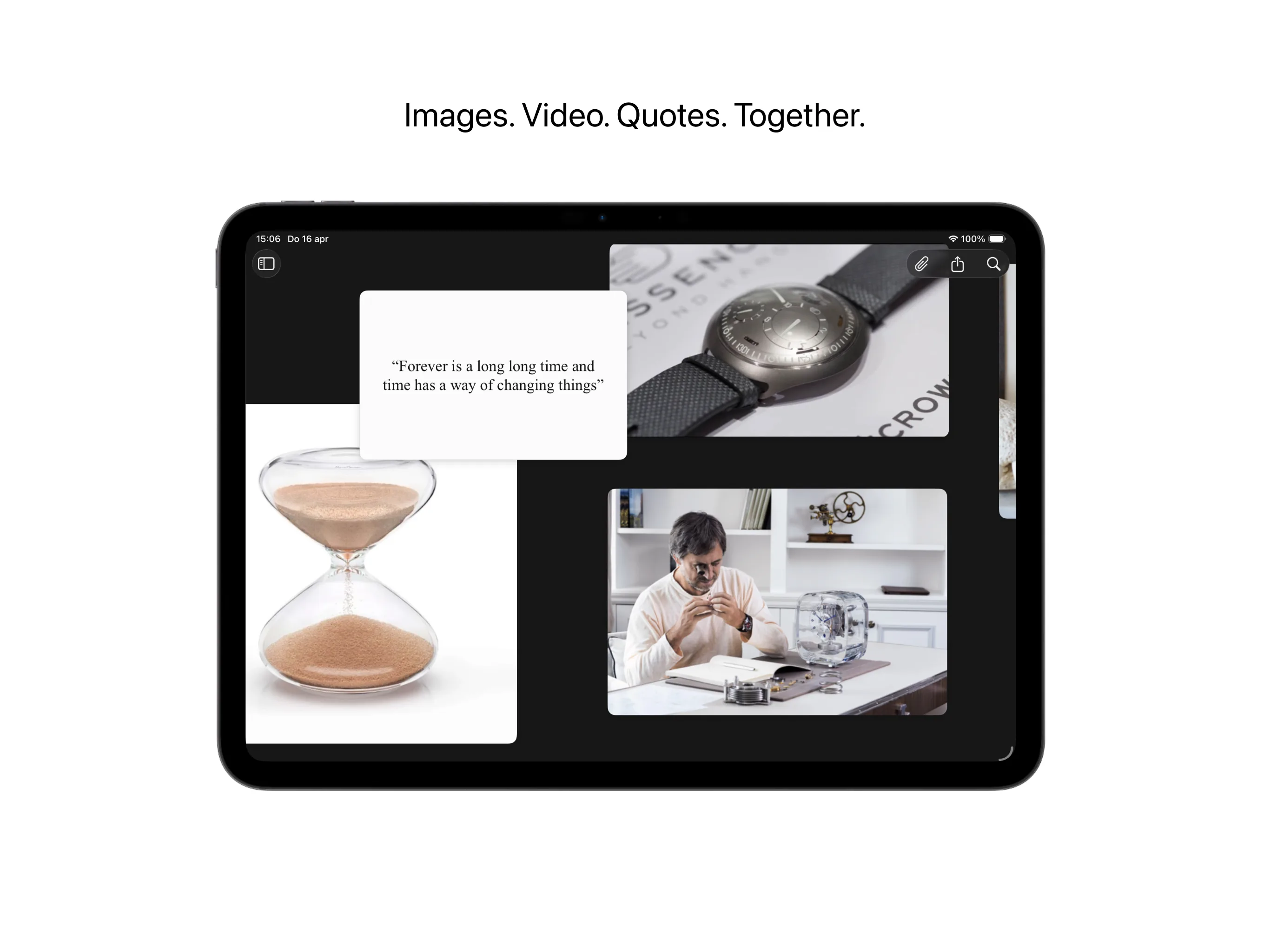 Reference visual search on iPad