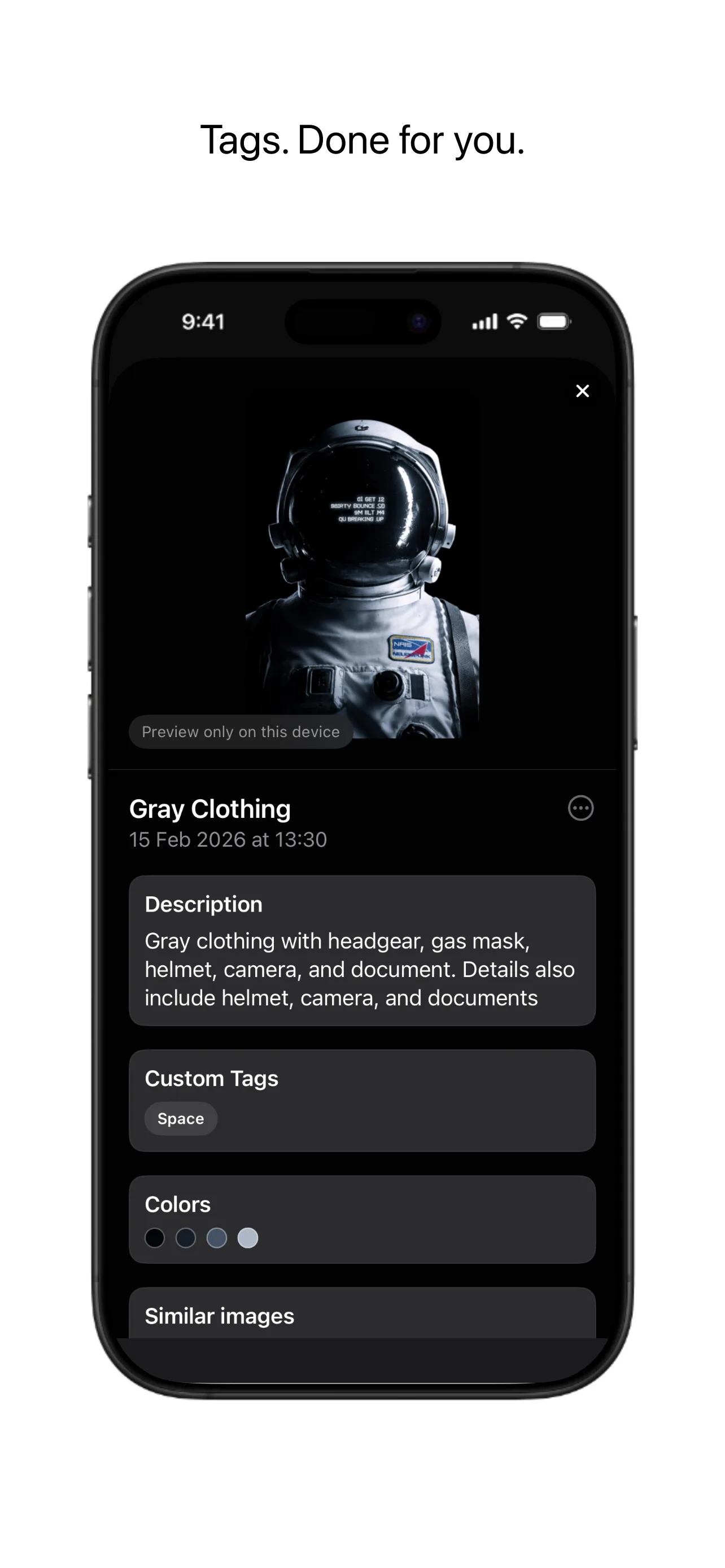 Reference organization flow on iPhone